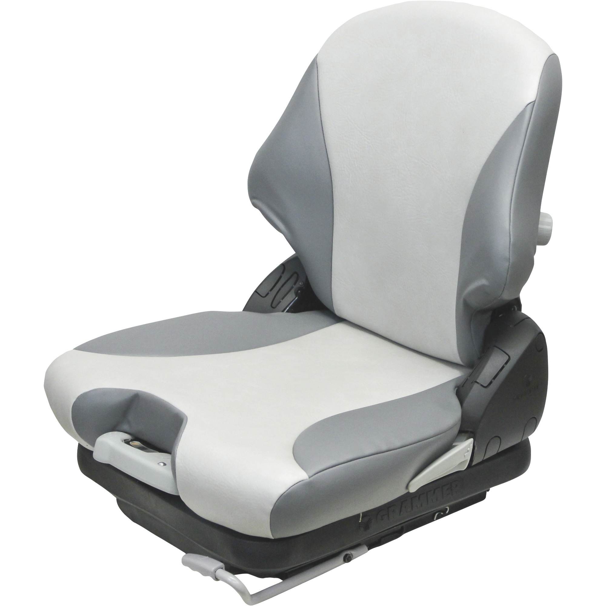 K & M, MECH. SUSP SEAT VINYL SIL/BLK, Model# 8462